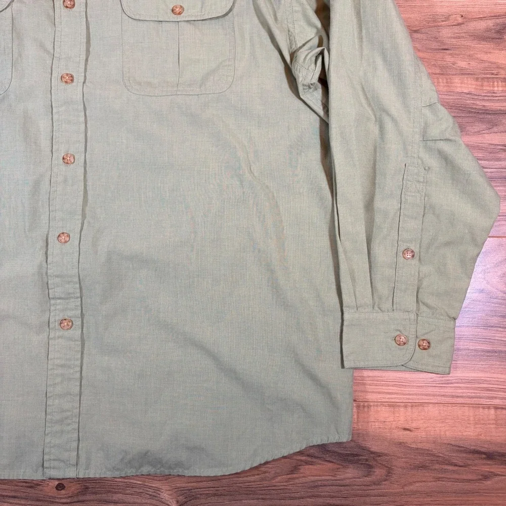 Orvis Buzz Off Insect Shield Shirt Mens XL Sage Green Long Sleeve Fishing Hiking - Picture 4 of 9